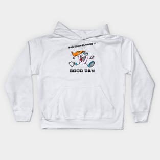 Bad Day Plus Running Equals A Good Day Kids Hoodie